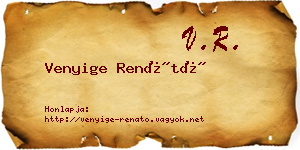 Venyige Renátó névjegykártya