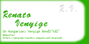 renato venyige business card